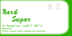 mark sugar business card